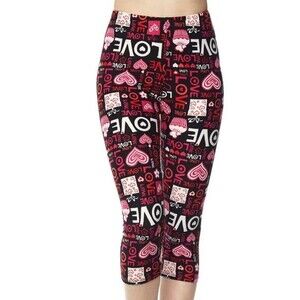 Love Print Brushed Leggings